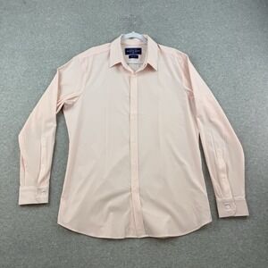 Mizzen + Main Shirt Mens XL Trim Fit Blue Label Leeward Light Blue Pink EUC